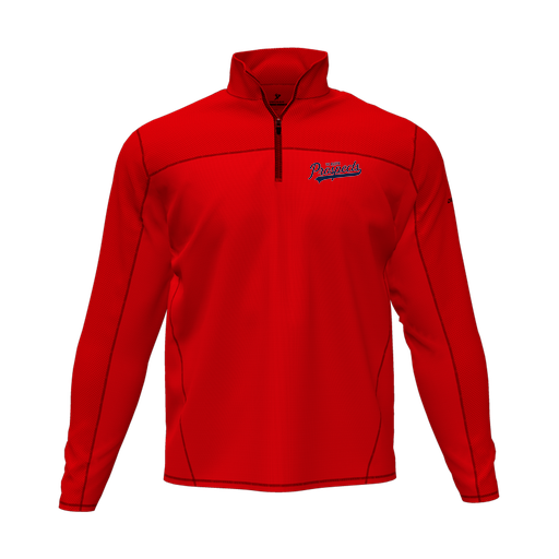 [CUS-DFW-QTRZ-PER-LSL-RED-AS-LOGO3] Quarter Zip Pullover (Adult S, Red, Logo 3)