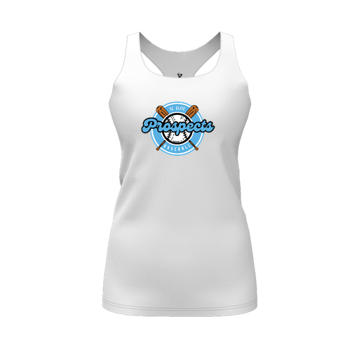 [FT0TRBWH-FYS-LOGO2] Decker Racerback Tank Top (Female Youth S, White, Logo 2)