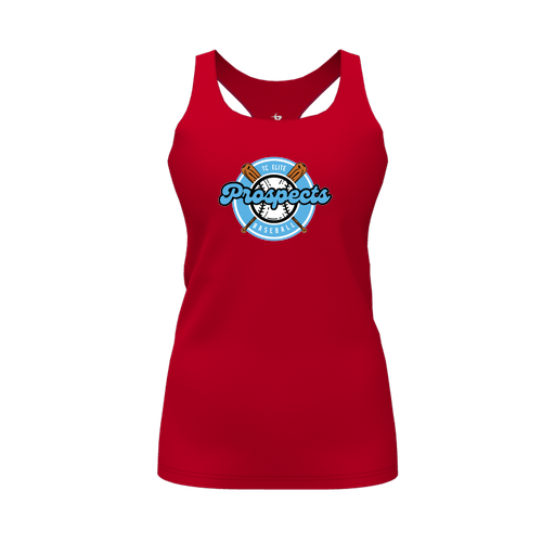 [CUS-DFW-RCBK-PER-RED-FYS-LOGO2] Racerback Tank Top (Female Youth S, Red, Logo 2)
