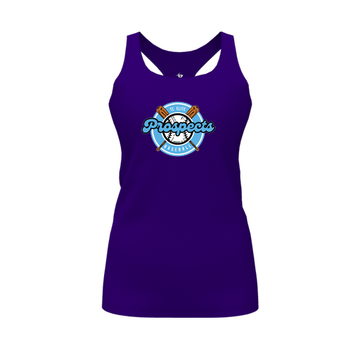[FT0TRBPP-FYS-LOGO2] Decker Racerback Tank Top (Female Youth S, Purple, Logo 2)
