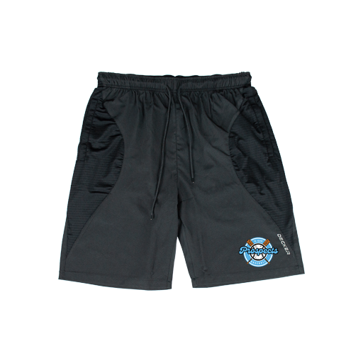 [CUS-DFW-SHOR-PER-CRV-BLK-YXXS-LOGO2] Shorts (Curve Shorts) (Youth XXS, Black, Logo 2)
