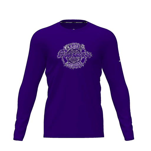 [CUS-DRIF-TEES-PER-CNK-LSL-PUR-YXS-LOGO2] Dri Fit Performance T-Shirt (Youth XS, Purple, Logo 2, Long Sleeve)
