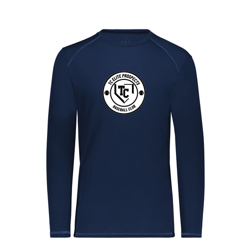 [6845.065.S-LOGO1] Men's SoftTouch Long Sleeve (Adult S, Navy, Logo 1)
