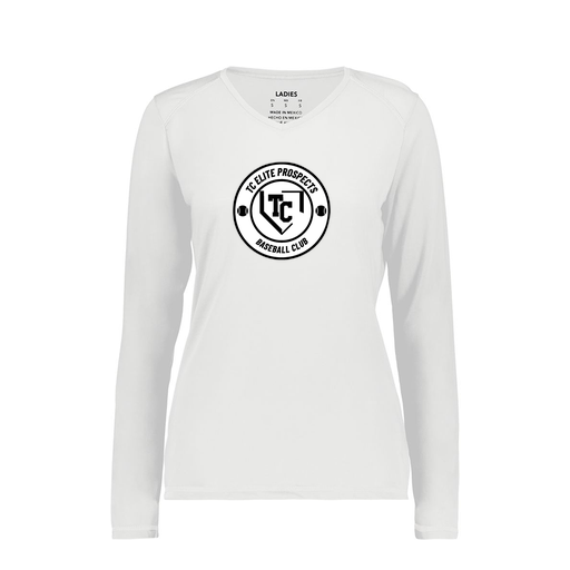 [6847.005.XS-LOGO1] Women's SoftTouch Long Sleeve (Female Adult XS, White, Logo 1)
