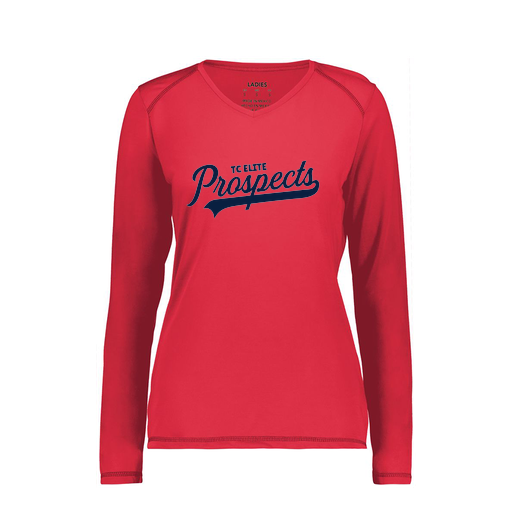 [6847.083.XS-LOGO3] Women's SoftTouch Long Sleeve (Female Adult XS, Red, Logo 3)