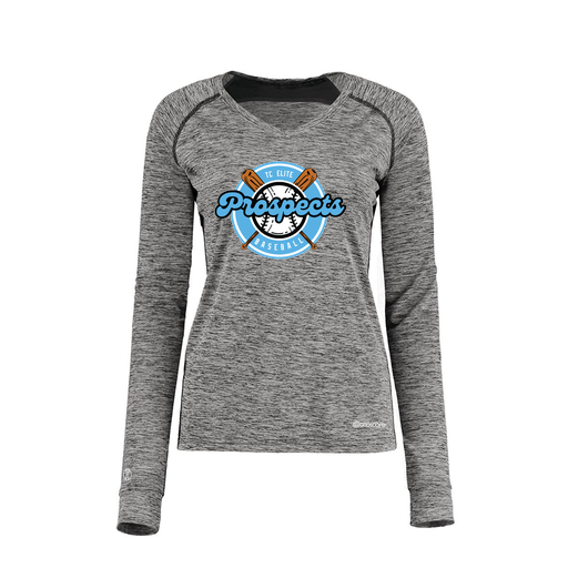 [222770.K94.XS-LOGO2] Ladies Electric Long Sleeve Shirt (Female Adult XS, Black, Logo 2)