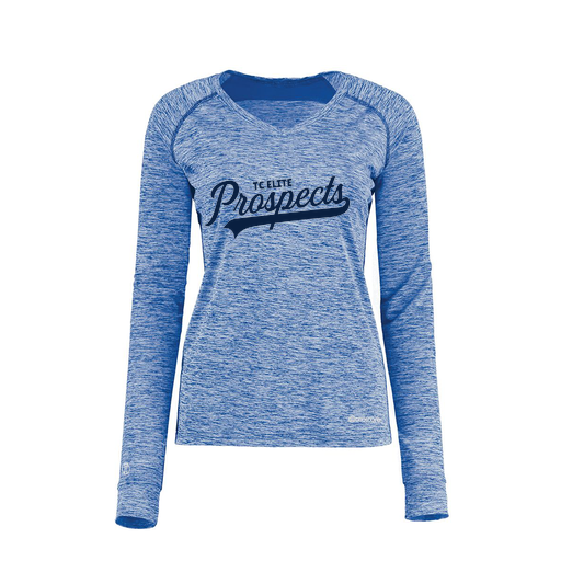 [222770.U55.XS-LOGO3] Ladies Electric Long Sleeve Shirt (Female Adult XS, Royal, Logo 3)