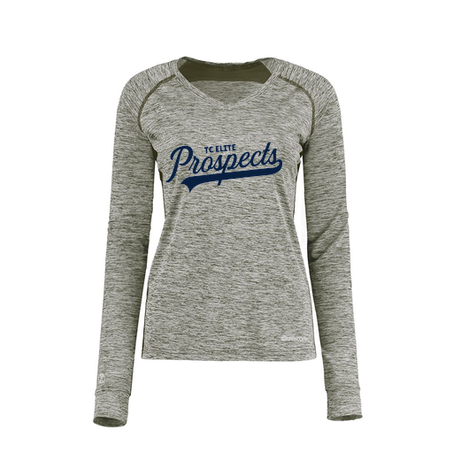 [222770.K94.XS-LOGO3] Ladies Electric Long Sleeve Shirt (Female Adult XS, Gray, Logo 3)
