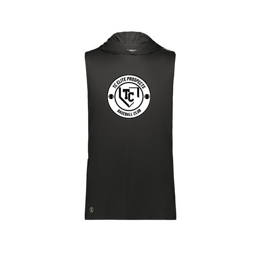 [222590.080.XS-LOGO1] Men's CoolDry Sleeveless Hoodie (Adult XS, Black, Logo 1)