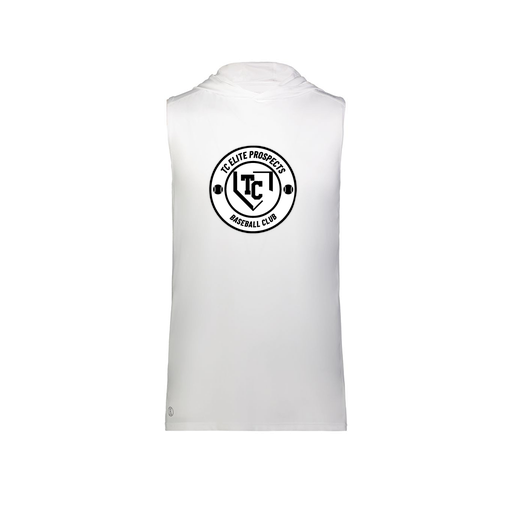 [222590.005.XS-LOGO1] Men's CoolDry Sleeveless Hoodie (Adult XS, White, Logo 1)