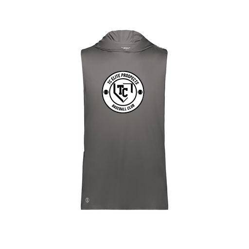 [222590.98D.XS-LOGO1] Men's CoolDry Sleeveless Hoodie (Adult XS, Gray, Logo 1)