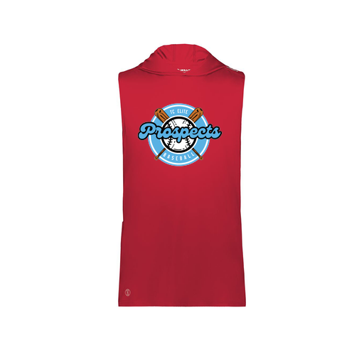 [222590.083.XS-LOGO2] Men's CoolDry Sleeveless Hoodie (Adult XS, Red, Logo 2)