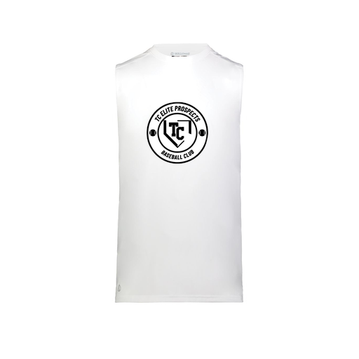 [222593.005.S-LOGO1] Men's CoolDry TankTop (Adult S, White, Logo 1)