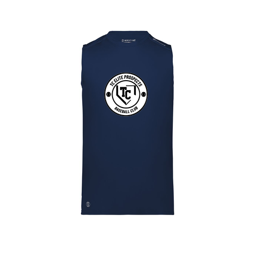 [222593.065.S-LOGO1] Men's CoolDry TankTop (Adult S, Navy, Logo 1)