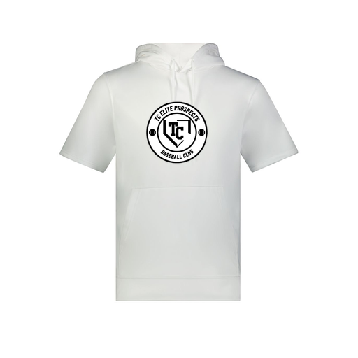 [6871.005.S-LOGO1] Men's Dri Fit Short Sleeve Hoodie (Adult S, White, Logo 1)