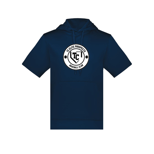 [6871.065.S-LOGO1] Men's Dri Fit Short Sleeve Hoodie (Adult S, Navy, Logo 1)