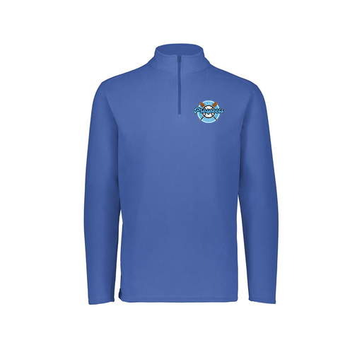 [6863.060.XS-LOGO2] Men's MicroFleece 1/4 Zip Pullover (Adult XS, Royal, Logo 2)