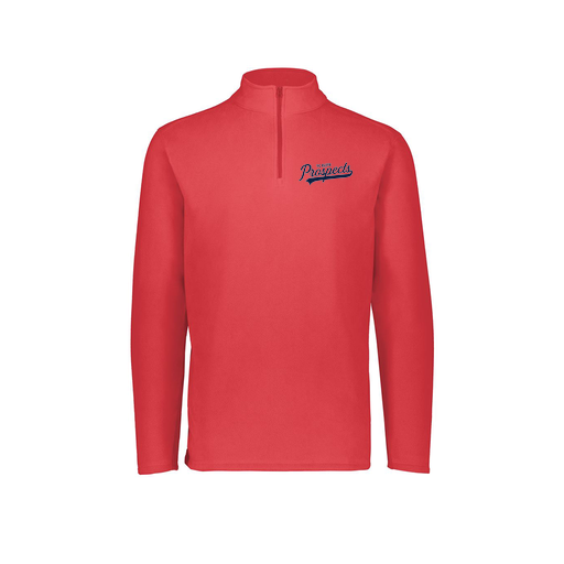 [6863.083.XS-LOGO3] Men's MicroFleece 1/4 Zip Pullover (Adult XS, Red, Logo 3)