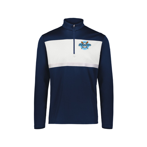 [222691.301.S-LOGO2] Youth Bold 1/4 Zip Pullover (Youth S, Navy, Logo 2)