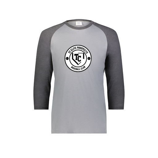 [6880.30V.S-LOGO1] Youth Vintage 3/4 T-Shirt (Youth S, Gray, Logo 1)