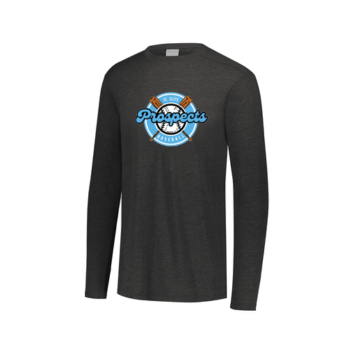 [FTLCUBBK-AXS-LOGO2] Decker Men's Tri-Blend T-Shirt - Long Sleeve (Adult XS, Black, Logo 2)