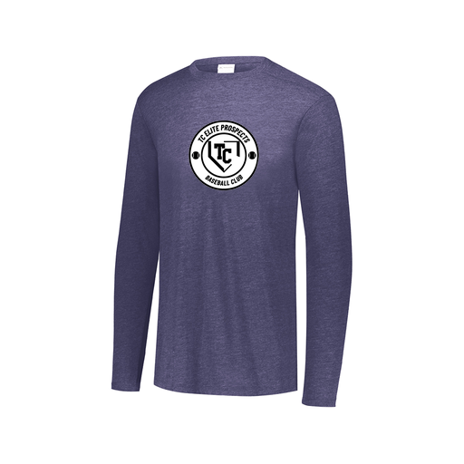 [FTLCUBNV-AXS-LOGO1] Decker Men's Tri-Blend T-Shirt - Long Sleeve (Adult XS, Navy, Logo 1)