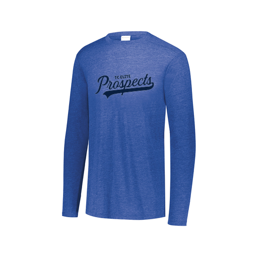 [3075.U55.XS-LOGO3] Decker Men's Tri-Blend T-Shirt - Long Sleeve (Adult XS, Royal, Logo 3)