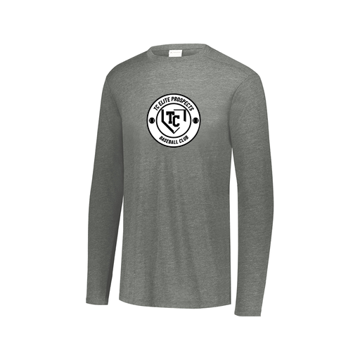 [FTLCUBGY-AXS-LOGO1] Decker Men's Tri-Blend T-Shirt - Long Sleeve (Adult XS, Gray, Logo 1)