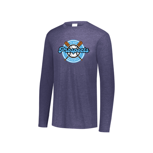 [3076.72N.S-LOGO2] Youth LS Ultra-blend T-Shirt (Youth S, Navy, Logo 2)