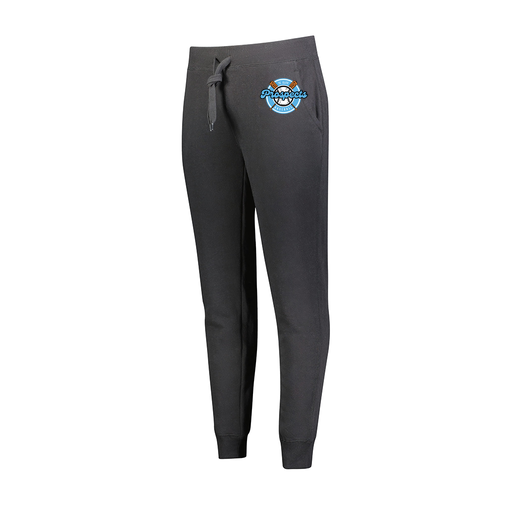 [229748.080.XS-LOGO2] Ladies 60/40 Fleece Jogger (Female Adult XS, Black, Logo 2)