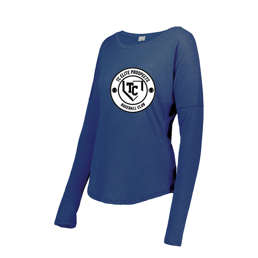 [FTLCUBRY-FAXS-LOGO1] Decker Women's Tri-Blend T-Shirt - Long Sleeve (Female Adult XS, Royal, Logo 1)